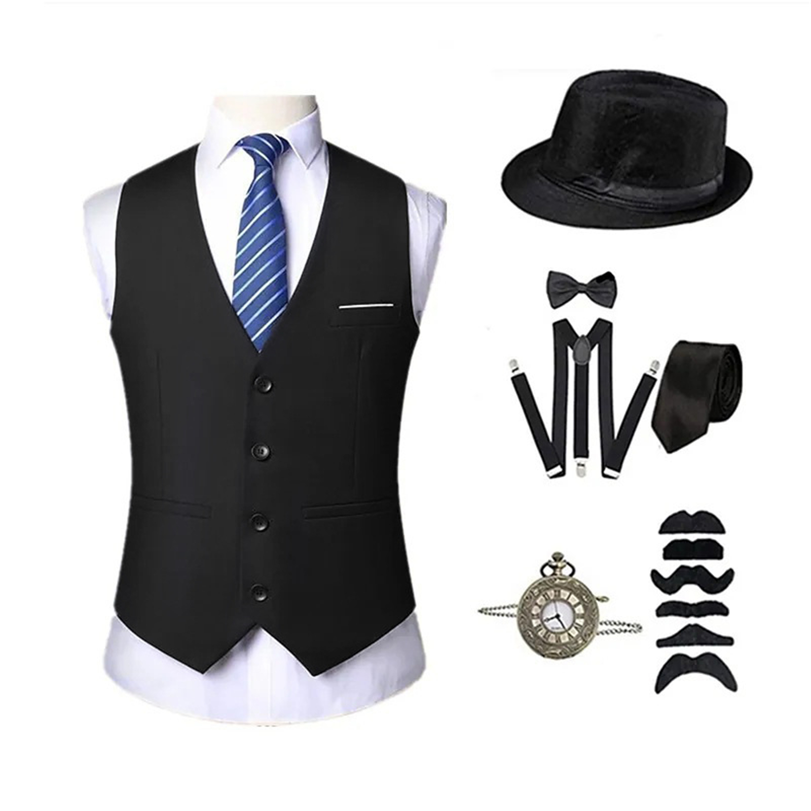 Men'S Accessories In The 1920S - ชุดคอสตูมย้อนยุคสไตล์ 1920s สำหรับผู้ชายจาก AwwwCos พร้อมอุปกรณ์เสริม ชุดราตรีสำหรับผู้ใหญ่