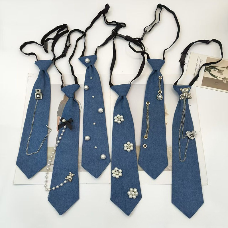 เนคไทสไตล์คาวบอยสีน้ำเงิน เสื้ - Men Accessories Neck Chain บทวิจารณ์และราคา