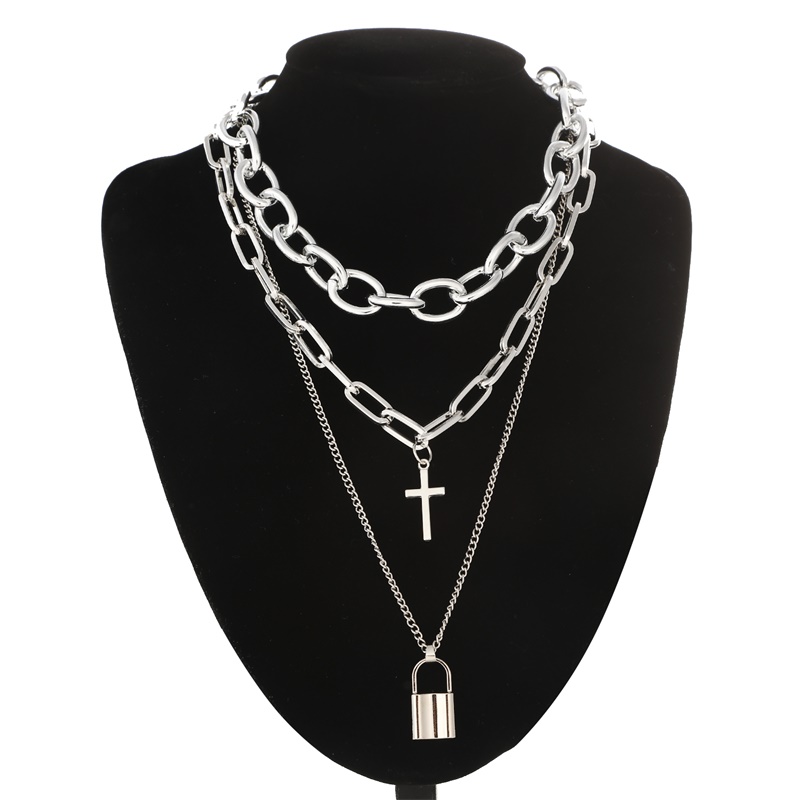FNQUFUJ Layered Grunge Aesthet - Men Accessories Neck Chain บทวิจารณ์และราคา
